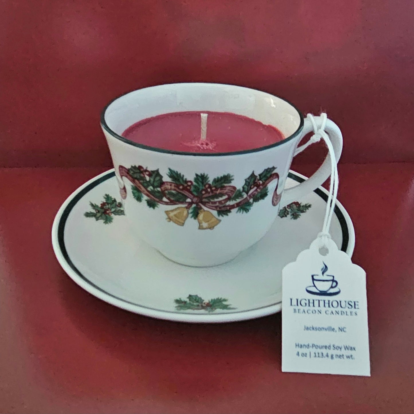 Johnson Bros. Christmas Holly Bells Teacup & Saucer