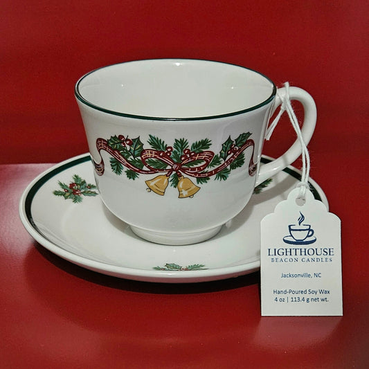 Johnson Bros. Christmas Holly Bells Teacup & Saucer
